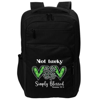 Not Lucky Simply Blessed Clover Impact Tech Backpack