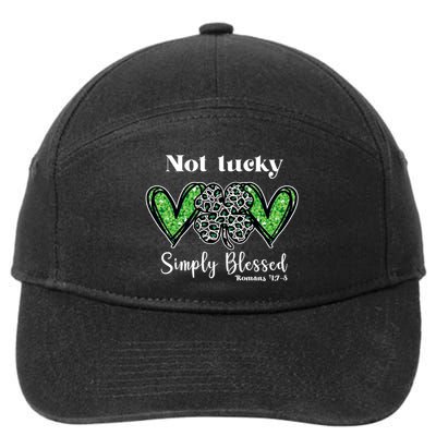 Not Lucky Simply Blessed Clover 7-Panel Snapback Hat