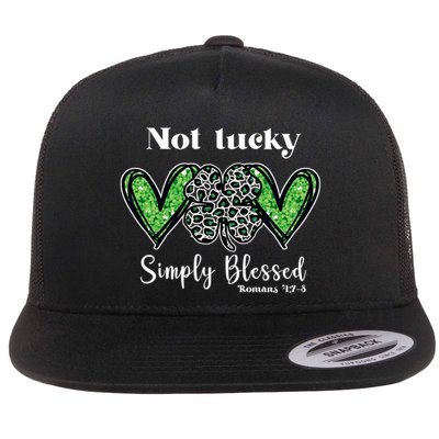 Not Lucky Simply Blessed Clover Flatbill Hat