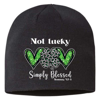 Not Lucky Simply Blessed Clover Sustainable Beanie