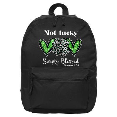 Not Lucky Simply Blessed Clover 16 in Basic Backpack