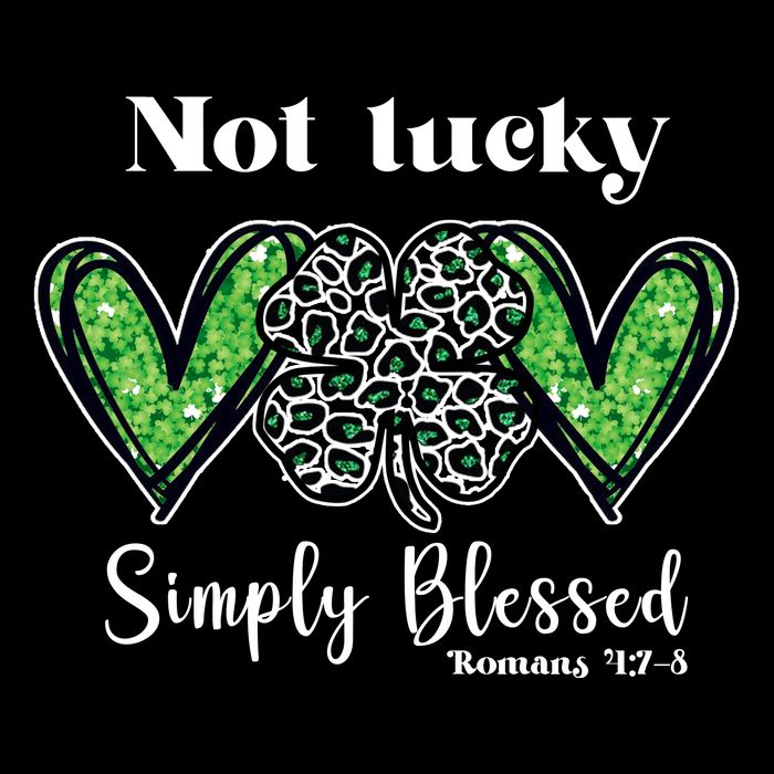 Not Lucky Simply Blessed Clover 16 in Basic Backpack