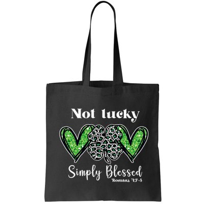 Not Lucky Simply Blessed Clover Bag