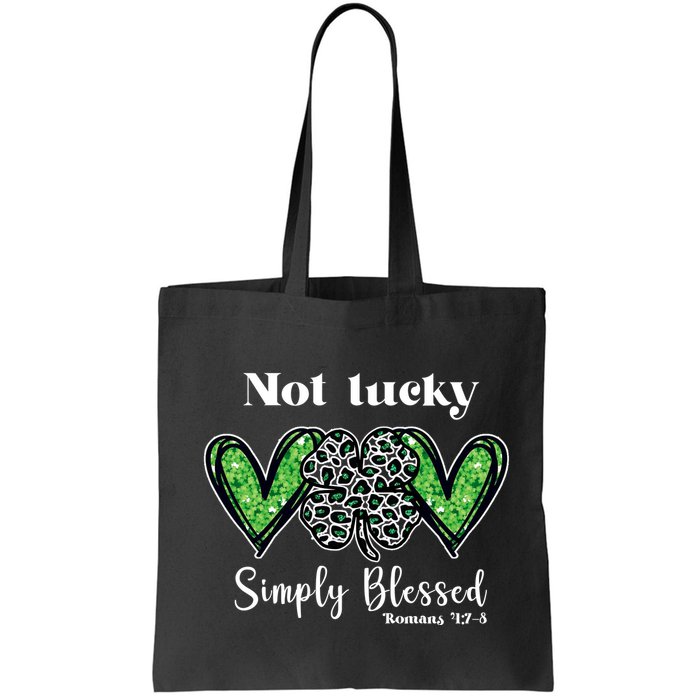 Not Lucky Simply Blessed Clover Bag