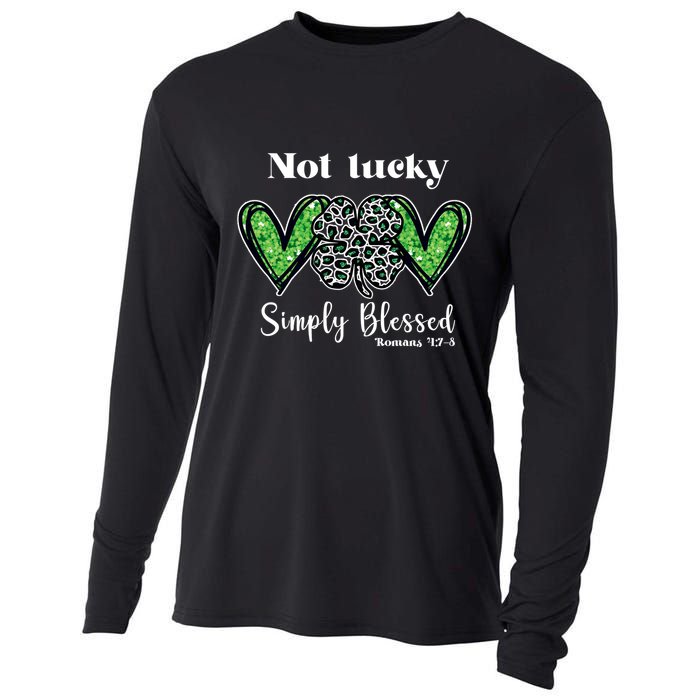 Not Lucky Simply Blessed Clover Cooling Performance Long Sleeve Crew