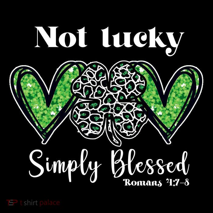 Not Lucky Simply Blessed Clover Pom Pom 12in Knit Beanie