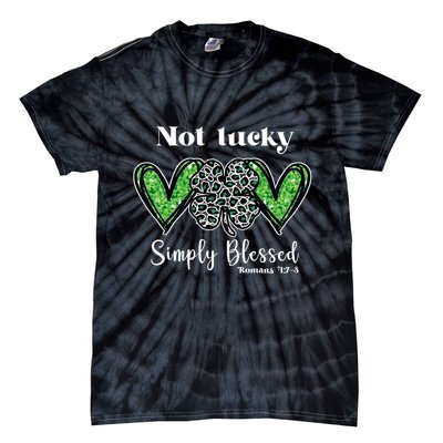 Not Lucky Simply Blessed Clover Tie-Dye T-Shirt