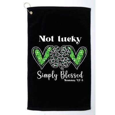 Not Lucky Simply Blessed Clover Golf Towel