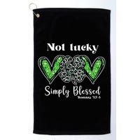 Not Lucky Simply Blessed Clover Golf Towel