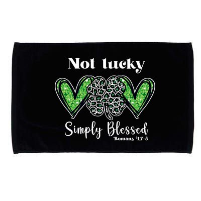 Not Lucky Simply Blessed Clover Microfiber Hand Towel