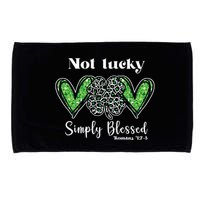 Not Lucky Simply Blessed Clover Microfiber Hand Towel