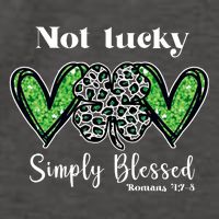 Not Lucky Simply Blessed Clover Vector Backpack