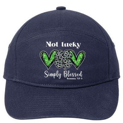 Not Lucky Simply Blessed Clover 7-Panel Snapback Hat