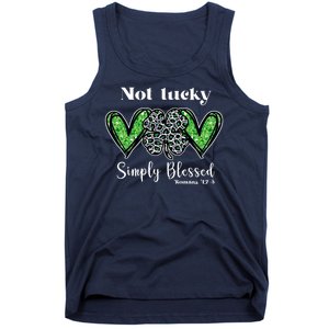 Not Lucky Simply Blessed Clover Tank Top