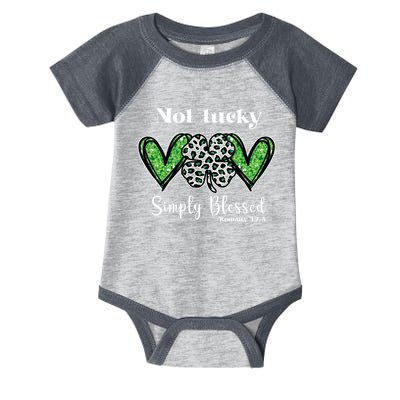 Not Lucky Simply Blessed Clover Infant Baby Jersey Bodysuit