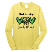 Not Lucky Simply Blessed Clover Long Sleeve Shirt