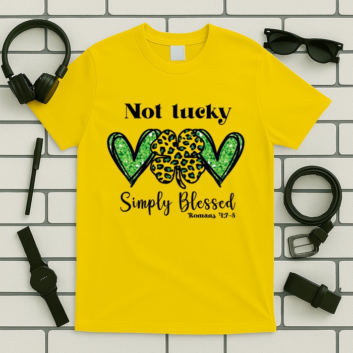 Not Lucky Simply Blessed Clover T-Shirt