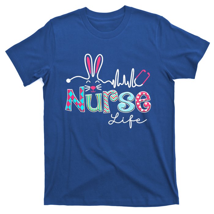 Nurse Life Stethoscope Nursing Cute Easter Bunny Easter Day Gift T-Shirt