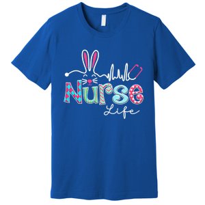 Nurse Life Stethoscope Nursing Cute Easter Bunny Easter Day Gift Premium T-Shirt