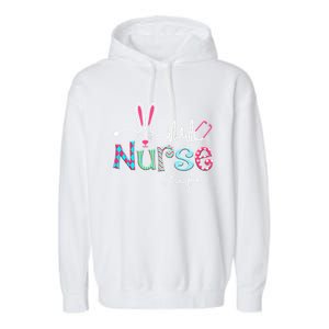 Nurse Life Stethoscope Nursing Cute Easter Bunny Easter Day Gift Garment-Dyed Fleece Hoodie