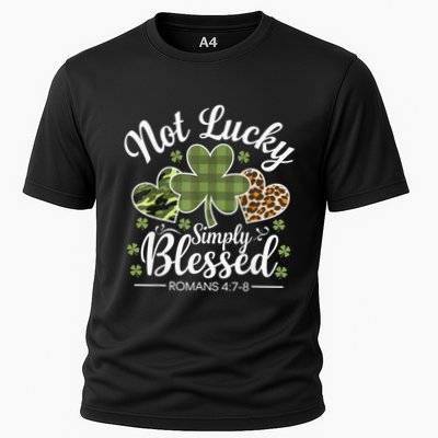 Not Lucky Simply Blessed Christian St Patricks Day Irish Cooling Performance Crew T-Shirt