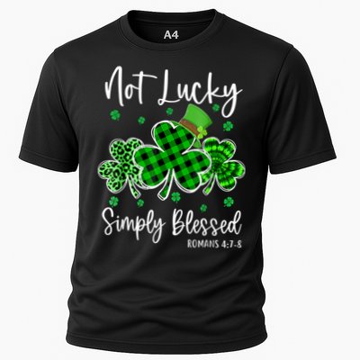 Not Lucky Simply Blessed Shamrock Christian St Patricks Day Performance Shirt