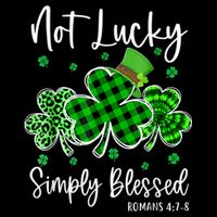 Not Lucky Simply Blessed Shamrock Christian St Patricks Day Impact Tech Backpack