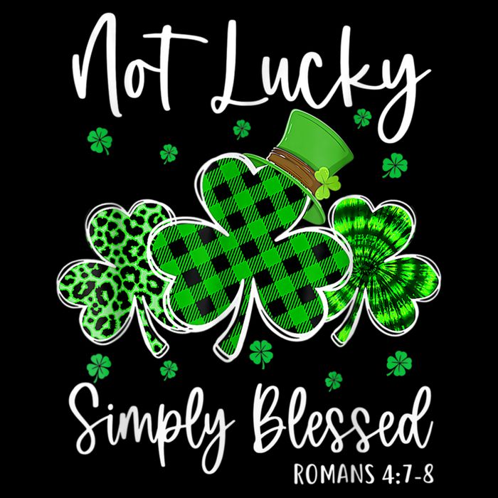 Not Lucky Simply Blessed Shamrock Christian St Patricks Day Impact Tech Backpack