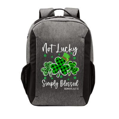 Not Lucky Simply Blessed Shamrock Christian St Patricks Day Vector Backpack