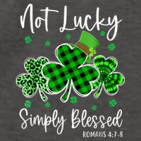 Not Lucky Simply Blessed Shamrock Christian St Patricks Day Vector Backpack