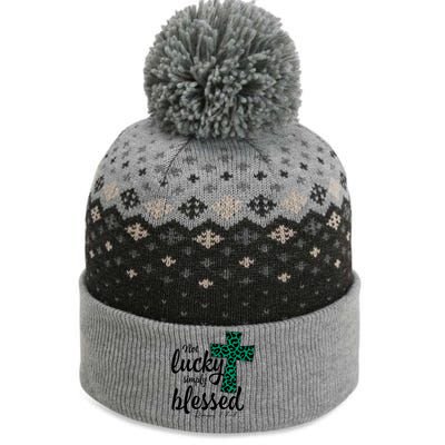 Not Lucky Simply Blessed Christian St Patricks Day Irish The Baniff Cuffed Pom Beanie