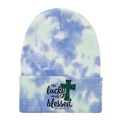 Not Lucky Simply Blessed Christian St Patricks Day Irish Tie Dye 12in Knit Beanie