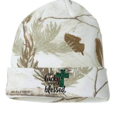 Not Lucky Simply Blessed Christian St Patricks Day Irish Kati Licensed 12" Camo Beanie