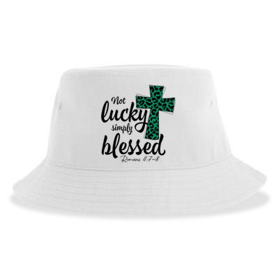 Not Lucky Simply Blessed Christian St Patricks Day Irish Sustainable Bucket Hat