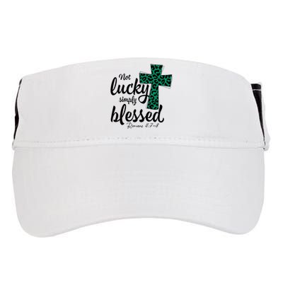 Not Lucky Simply Blessed Christian St Patricks Day Irish Adult Drive Performance Visor