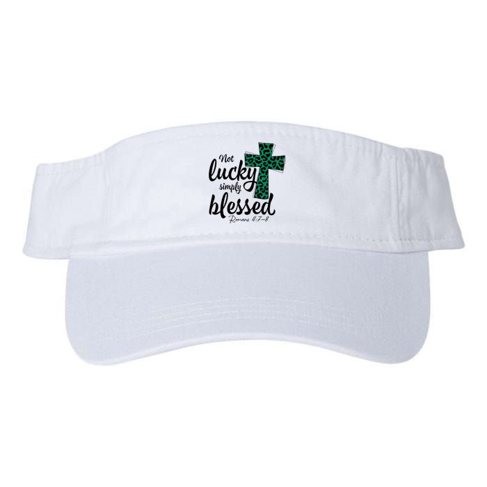 Not Lucky Simply Blessed Christian St Patricks Day Irish Valucap Bio-Washed Visor