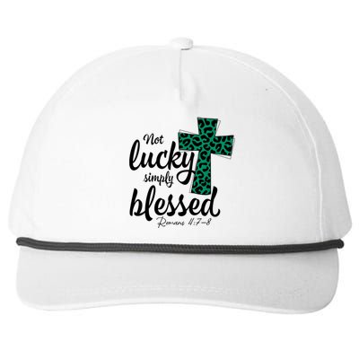 Not Lucky Simply Blessed Christian St Patricks Day Irish Snapback Five-Panel Rope Hat