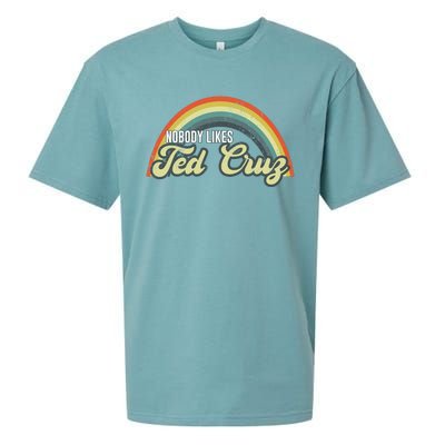 Nobody Likes Ted Cruz Rainbow Vintage Sueded Cloud Jersey T-Shirt