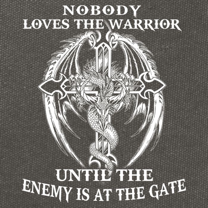 Nobody Loves The Warrior Until The Enemy Is At The Gate Cotton Canvas Backpack