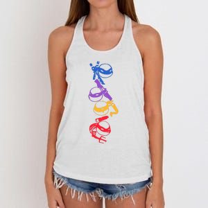 Ninja Lovers Turtle Fan Women's Knotted Racerback Tank