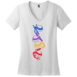 Ninja Lovers Turtle Fan Women's V-Neck T-Shirt