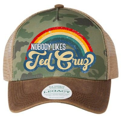 Nobody Likes Ted Cruz Rainbow Vintage Legacy Tie Dye Trucker Hat