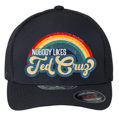 Nobody Likes Ted Cruz Rainbow Vintage Flexfit Unipanel Trucker Cap