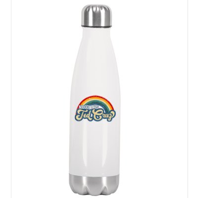 Nobody Likes Ted Cruz Rainbow Vintage Stainless Steel Insulated Water Bottle