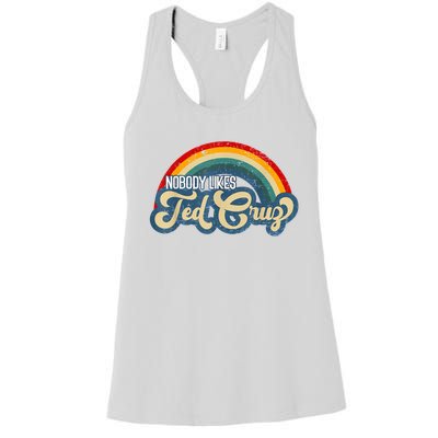 Nobody Likes Ted Cruz Rainbow Vintage Women's Racerback Tank