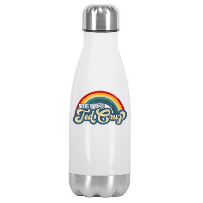 Nobody Likes Ted Cruz Rainbow Vintage Stainless Steel Insulated Water Bottle