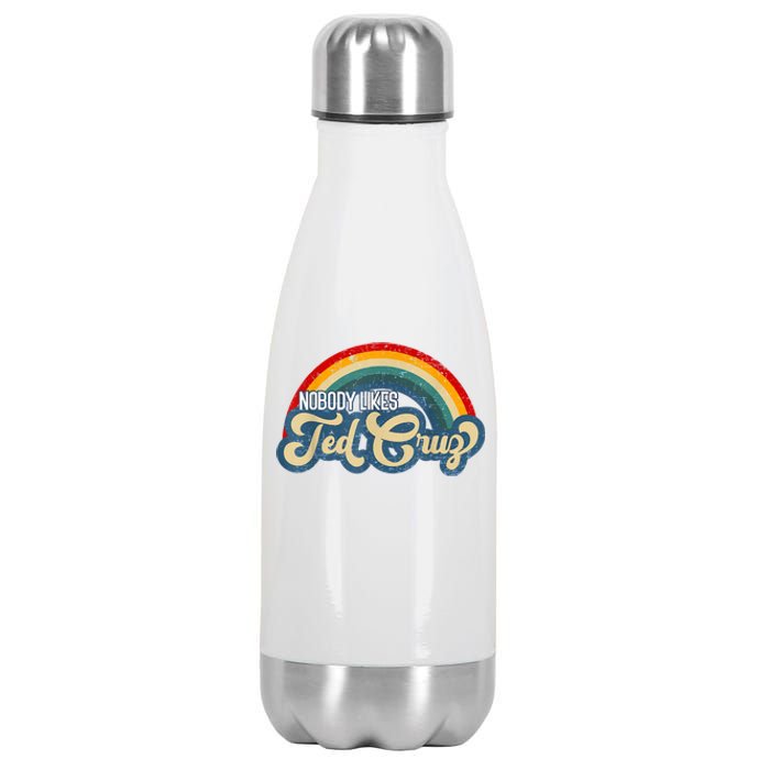 Nobody Likes Ted Cruz Rainbow Vintage Stainless Steel Insulated Water Bottle