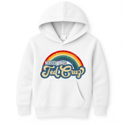 Nobody Likes Ted Cruz Rainbow Vintage Kids Hoodie