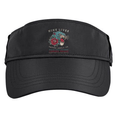 Nine Lives Tattoo Supply Co Old School Panther Laguna Beach Adult Drive Performance Visor
