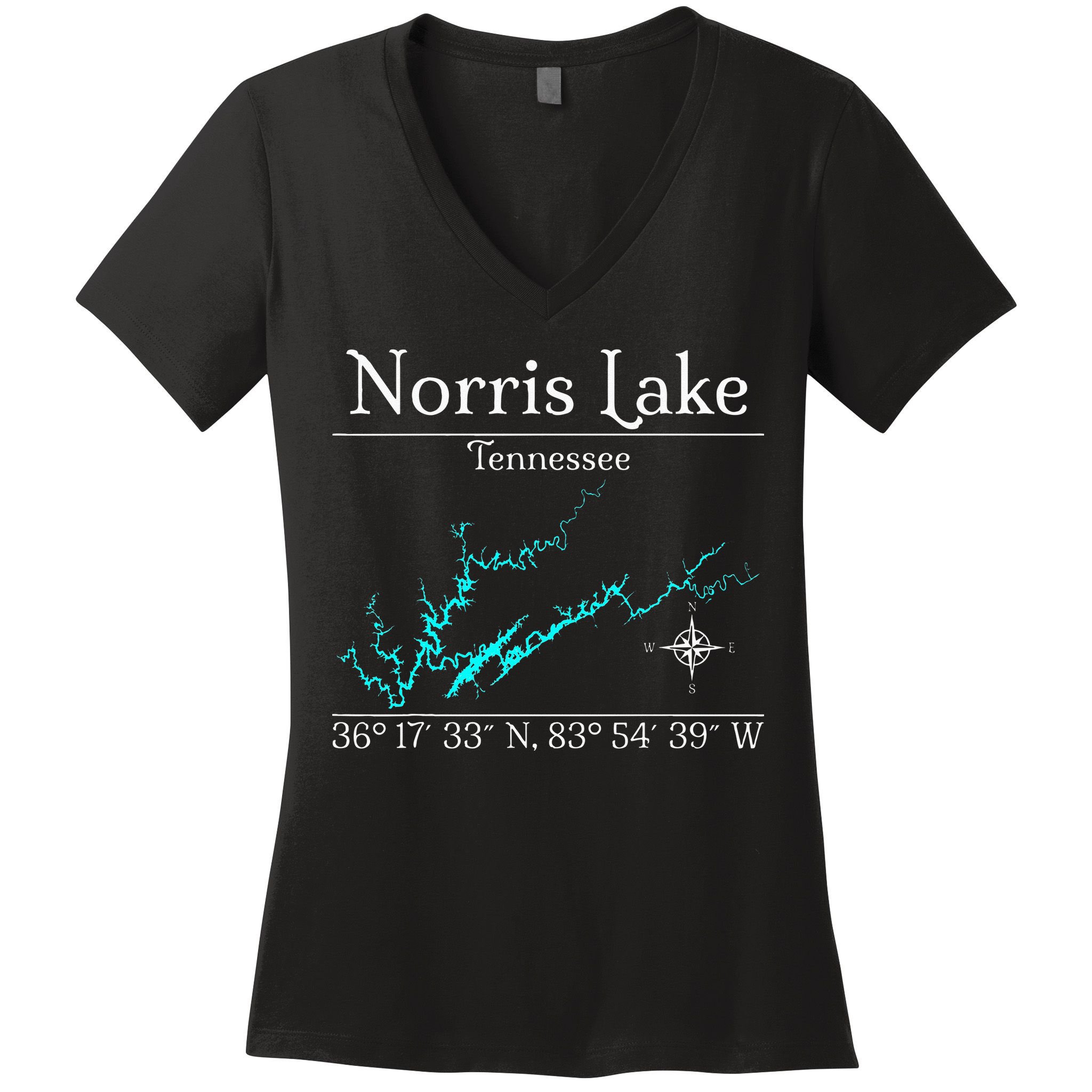 Norris Lake Tennessee Women's V-Neck T-Shirt